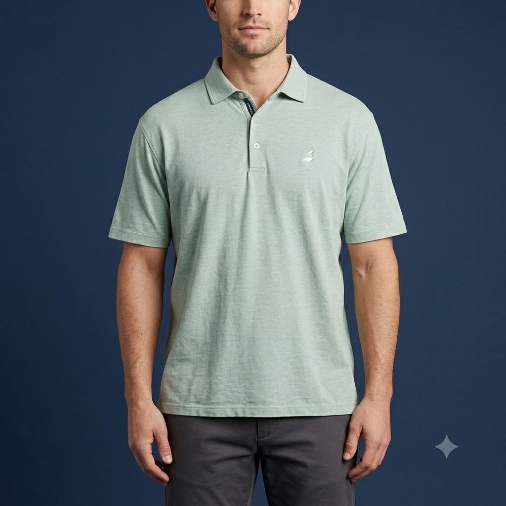 Peter Millar Crown Crafted Polo Shirt Mens XL Mint Green Striped Golf Tailored